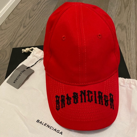 BALENCIAGA TATTOO EMBROIDERED LOGO CAP - Picture 2 of 3
